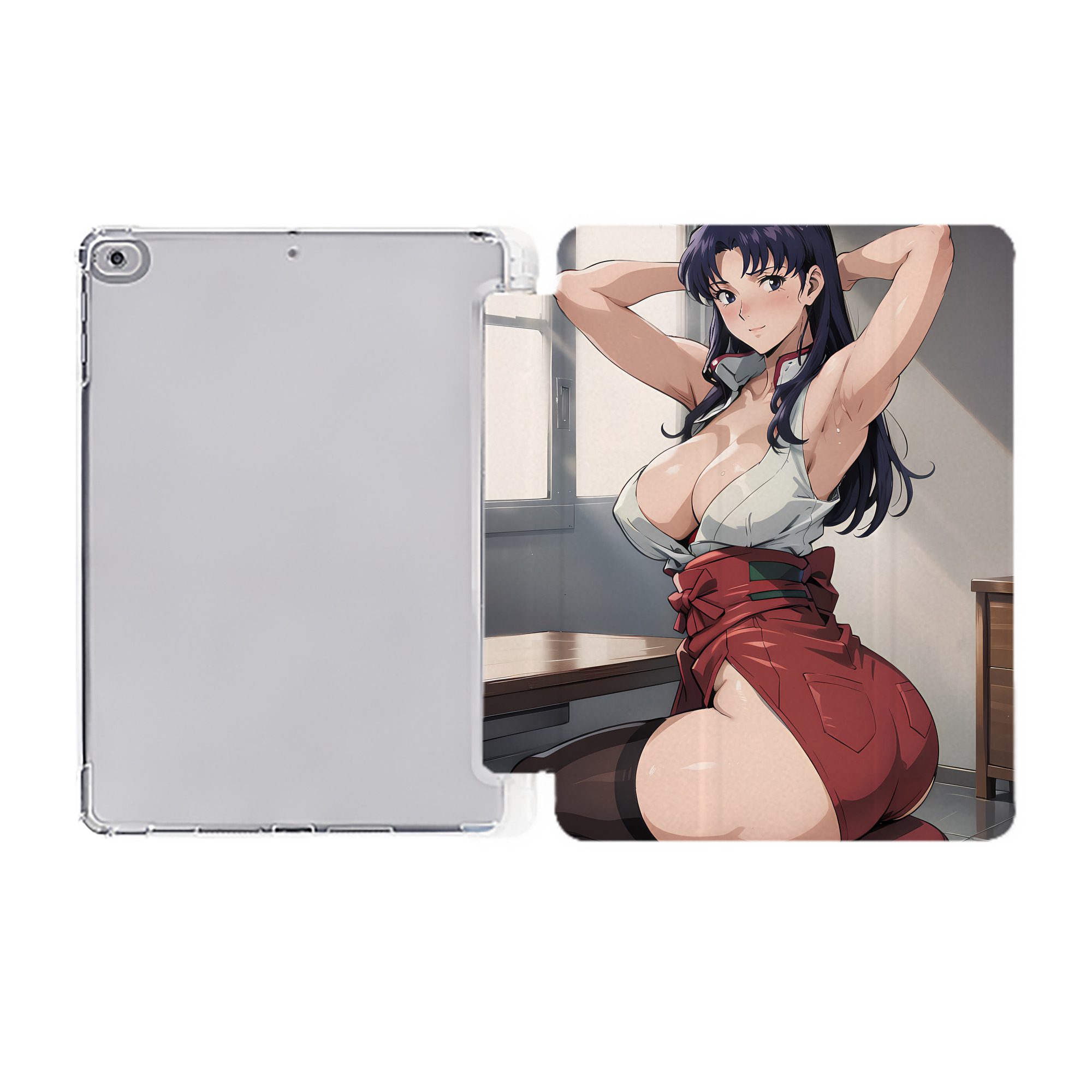 （画像用） EVA 新世紀エヴァンゲリオン IPad ケース ペン収納付き 三つ折りスタンド PUレザー×シリコン 対応機種9.5/10.5/10.9インチ